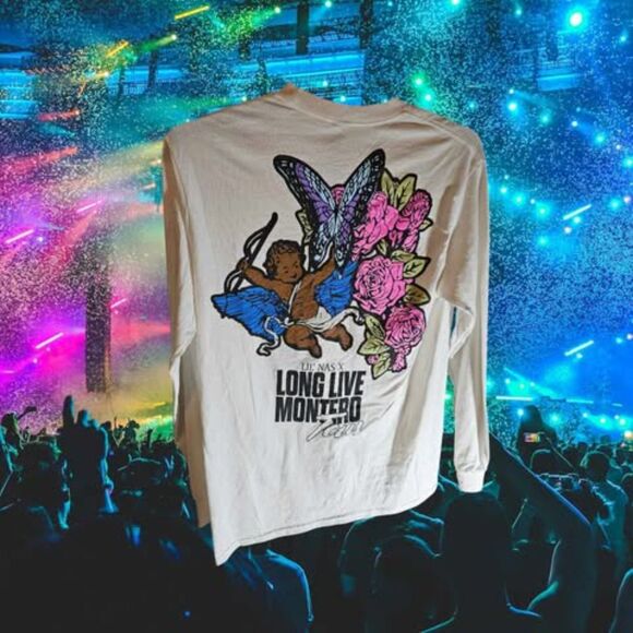 Lil Nas X Long Live  Montero Tour Long Sleeve Tee Size M (OS-1180) - Picture 2 of 3